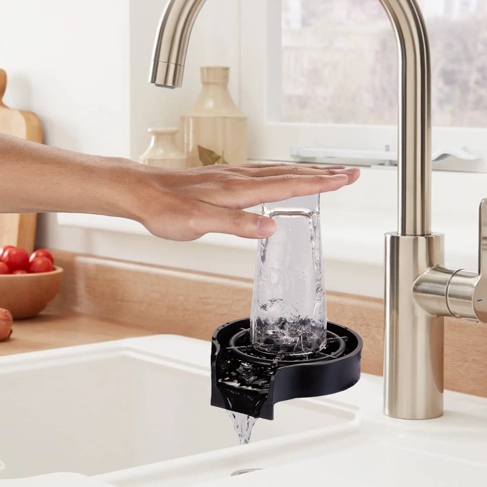 High Pressure Cup Washer Faucet Glass Rinser Automatic Glass Cup Washer