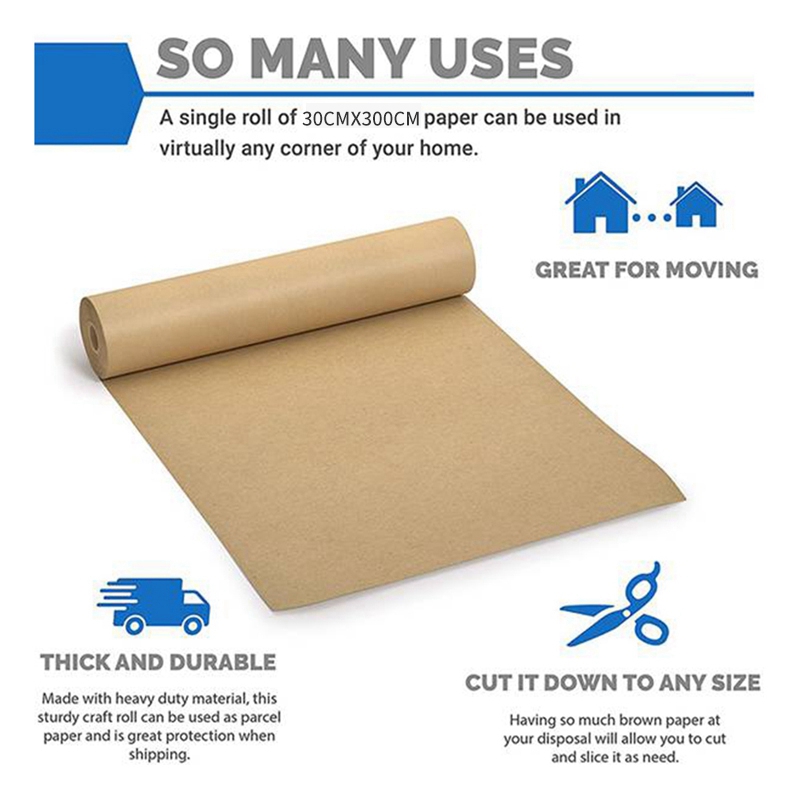 Kraft Paper Roll-Perfect For Packing, Moving, Gift Wrapping, Shipping, Parcel,Wall Art,Bulletin Boards,Floor Covering - View #9