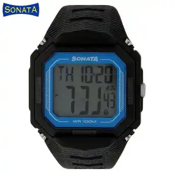 sonata grey dial digital watch
