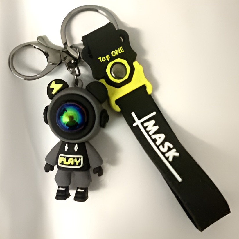 Astronaut Bears Key Chain | Cartoon Space Bear Keyring | Decorative Bag Charm for Kids and Teens