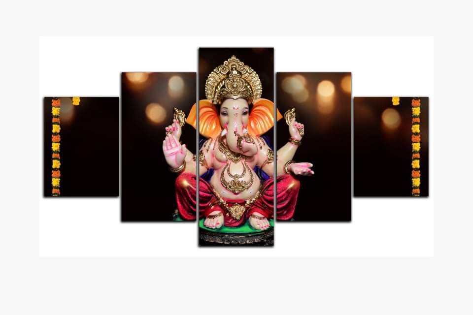 Ganesh G with black background Canvass: Buy Online at Best Prices in Nepal  