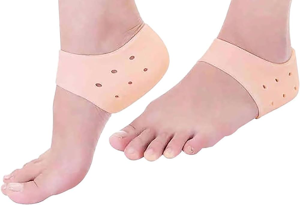 Silicone Heel Pad Socks For Heel Swelling Pain Relief, Anti Crack