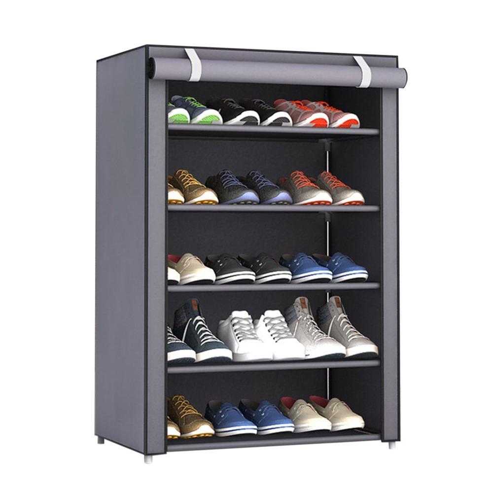 5 Layer Shoes Rack, Non-Woven Fabric Shoes Rack Shoes Organizer Bedroom Dormitory Shoe Racks