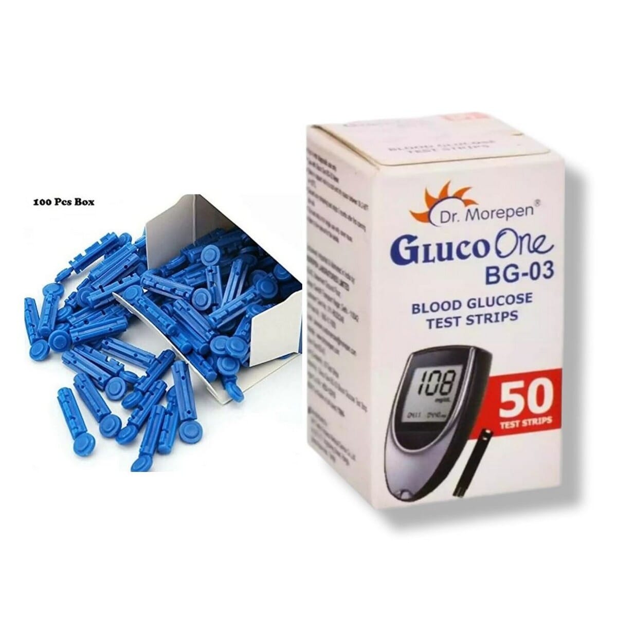 Gluco One Strip 200 pcs with Lancet 200 pcs 20 in 20   Daraz.com.np