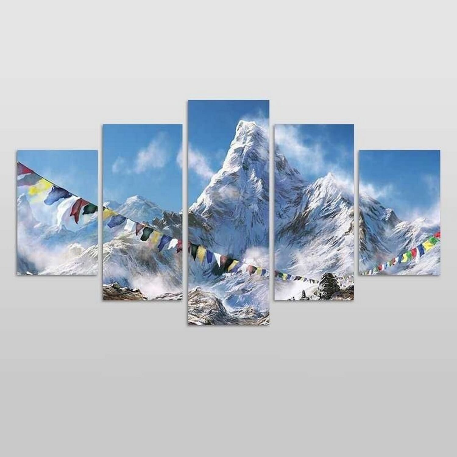 5 Piece Premium Quality HD Wall Art Picture Mt Everest on Canvas