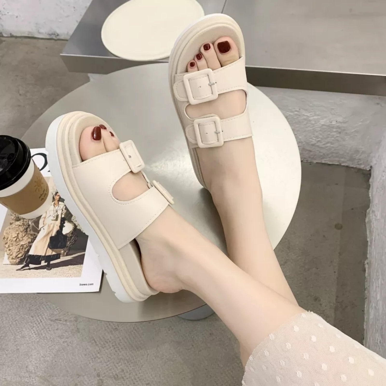 korean fashion slippers