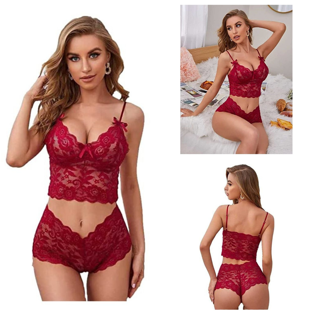  Style List Womens Sexy Lingerie Set Maroon Colour