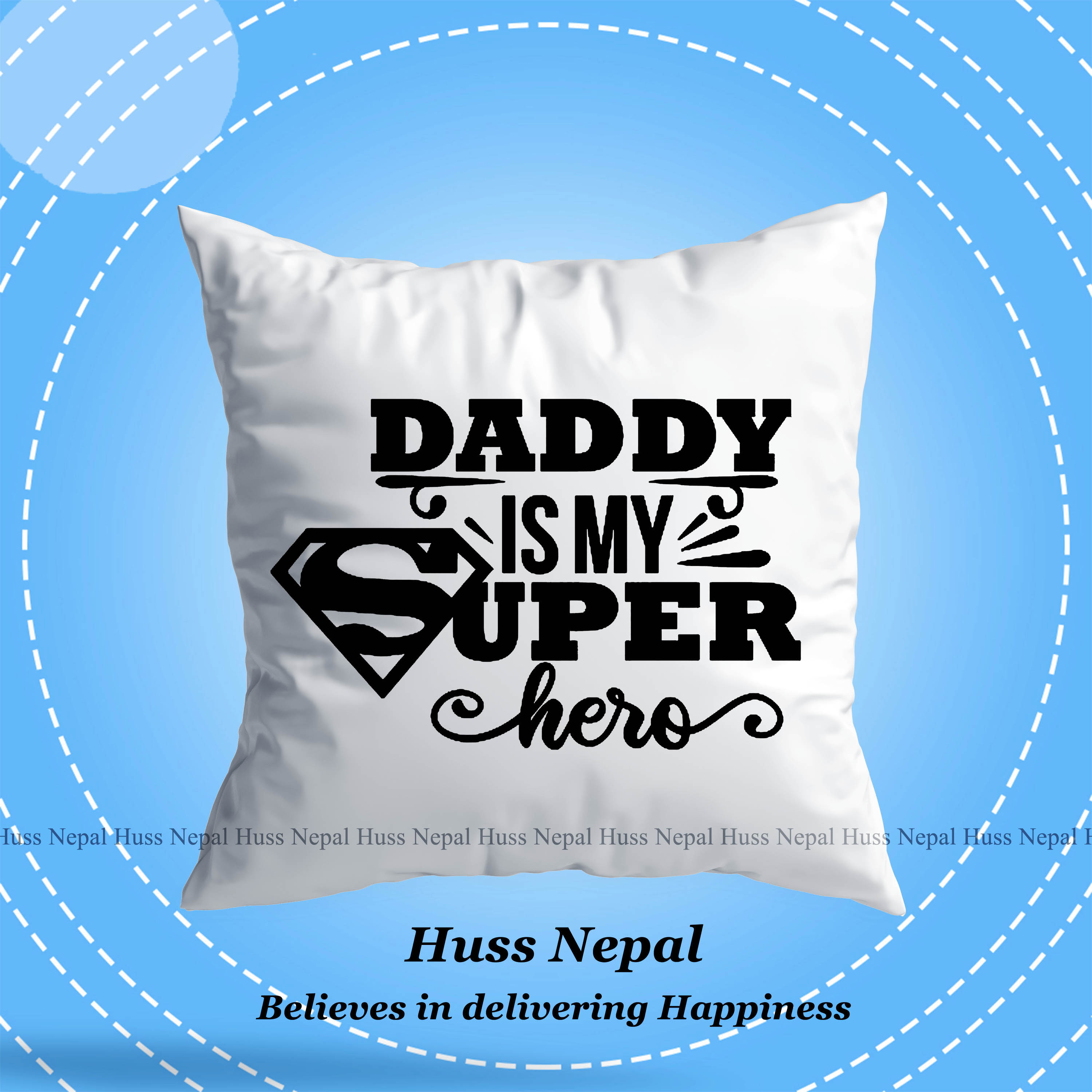 Daddy Is My Super Hero Cushion/ Fathers Day Gift For Dad/ Birthday Gift For Dad