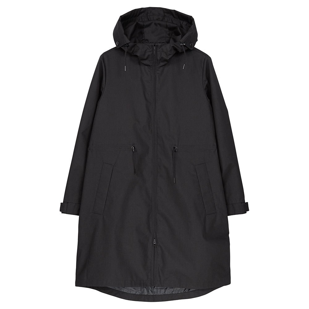 IS Simple Black Minimalist Raincoat Rain Coat Full Length Free Size for