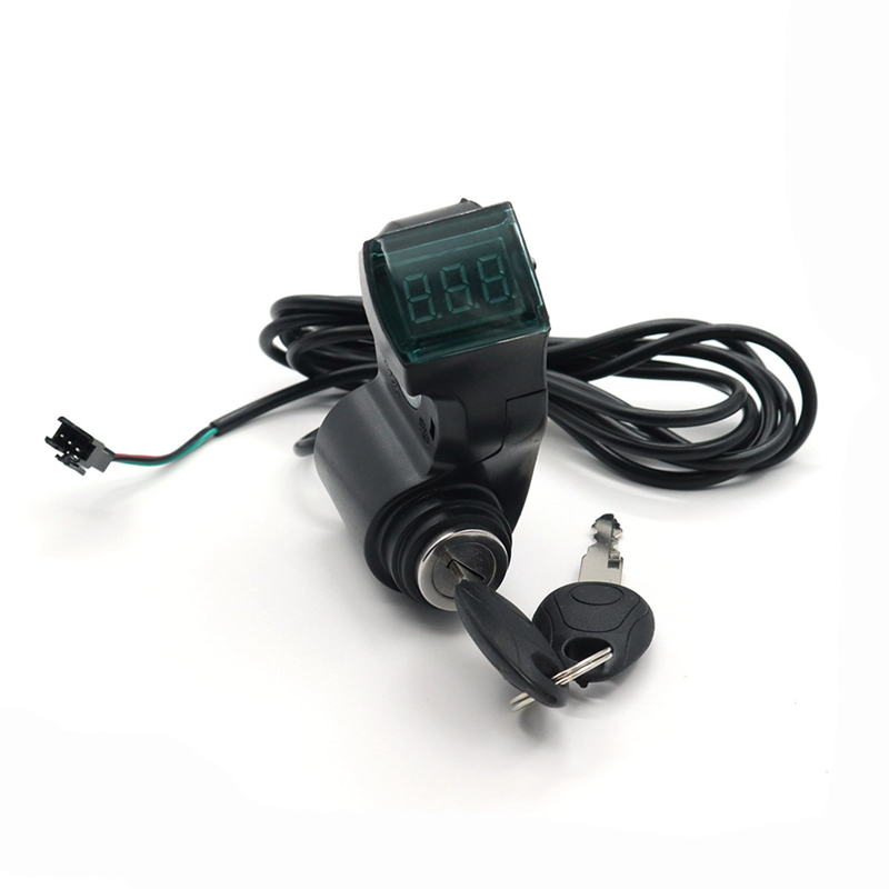 ARELENE E-Bike Ignition Lock Key Thumb Throttle Voltmeter Digital