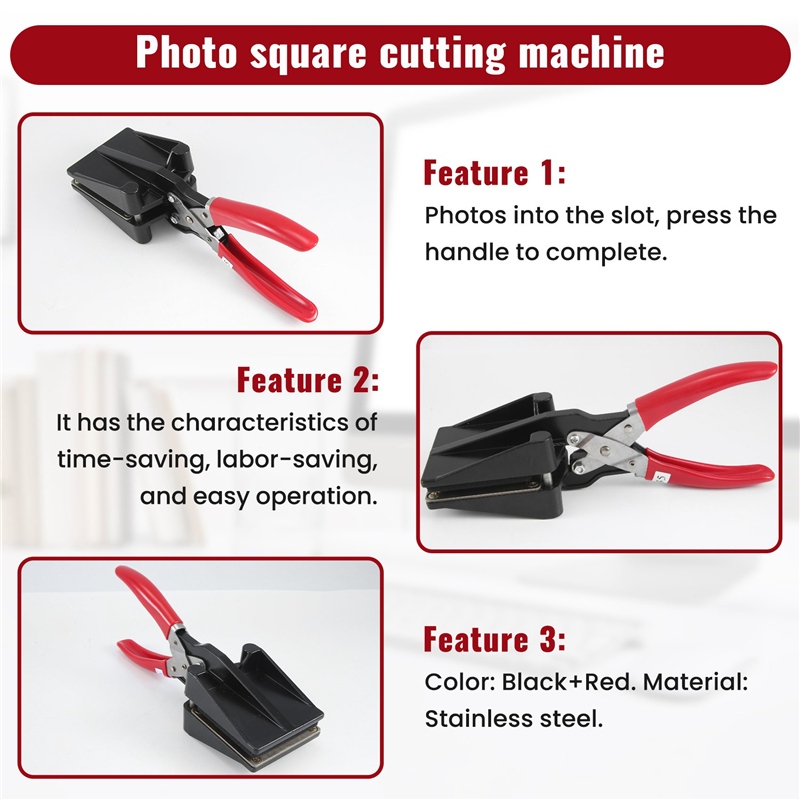 thumbnail interactive-video image 1 of Round Hand Photo Cutter Passport Photo Cutter 35mm X 45mm Metal Material 1 of 12