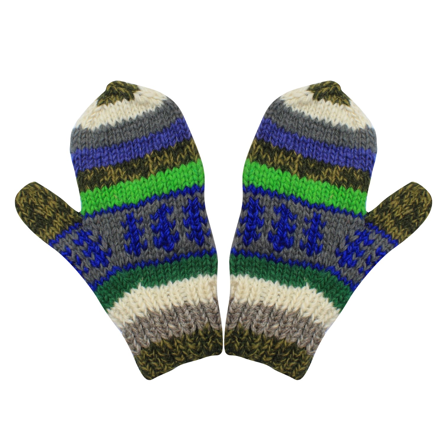 Multicolor Woolen Full Cover Woolen Knitted Warm Gloves