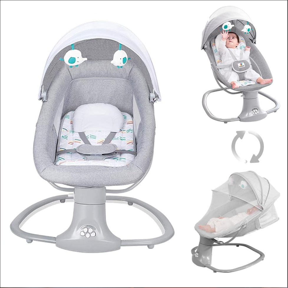 Mastela Brand Baby 3 In 1 Delux Electric Auto Swing Rocker - Rockers ...