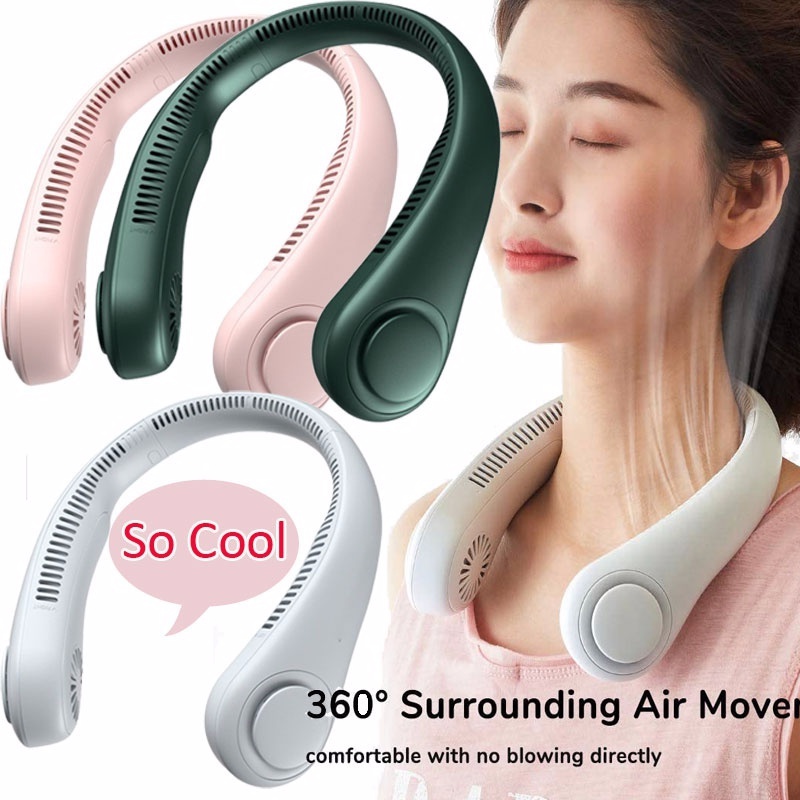 3 Speeds Portable Neck Fan Hands Free Hanging Fan Rechargeable |  Daraz.com.np