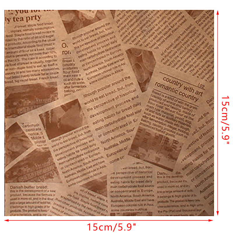30 Sheets OilProof Wax Paper Food Wrapper Paper Bread Sandwich Burger