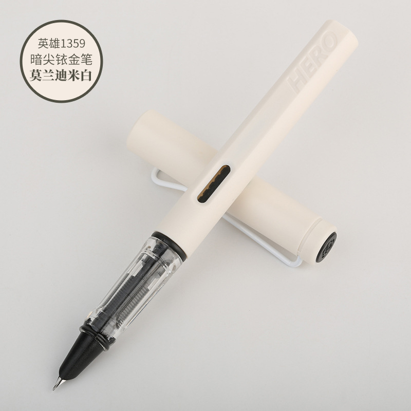 75 Pens Visual 【Mega Sale】Hero 1359 Pose Iridium Gold Pen Solid Color Simple Writing ...