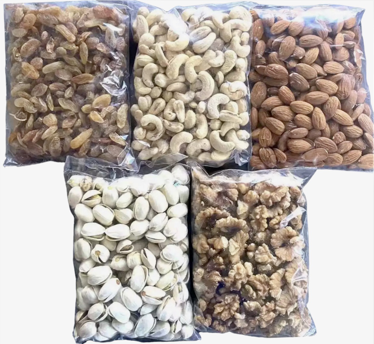 Dry Fruits Combo Badam/Kaju/Hareyo Dakh/Pista 500gm & Chinese Okhar 1kg ...