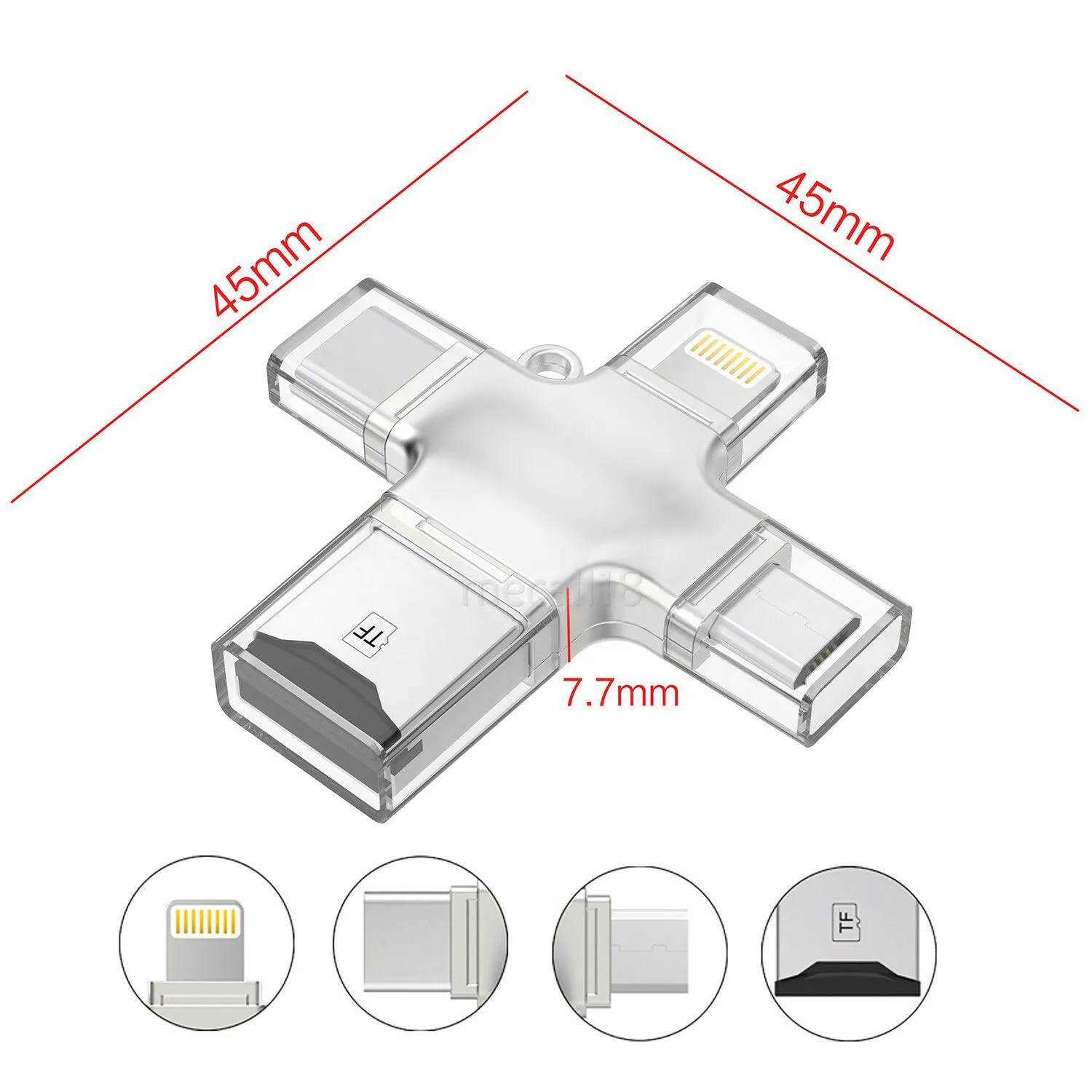 3 In 1 TF Card Reader Adapter Flash Drive Type C OTG | Daraz.com.np