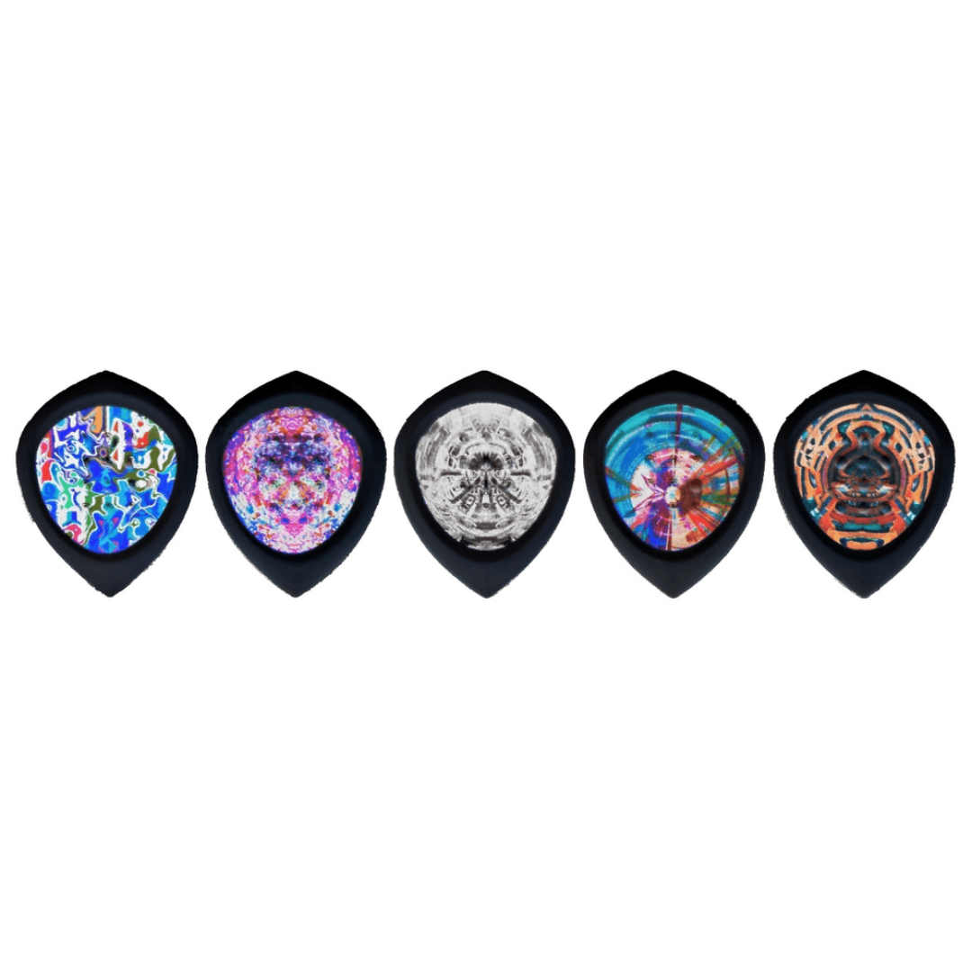 Acoustik Attak - Attak Pik ANTI MECHA I BLACK Stealth Guitar Pick Set of 5 - Jazz III Size