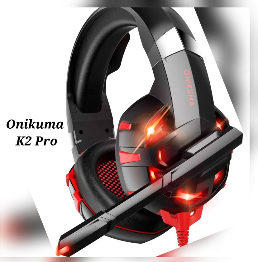 Onikuma K2-PRO Red LED Gaming Headset 