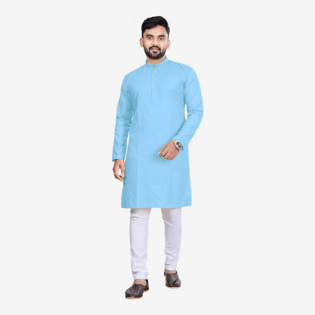 Sky blue color kurta pajama sale