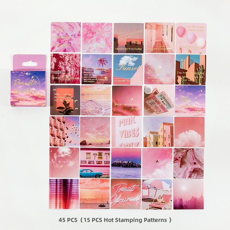Panda Online 45PCS The Instantaneous Light Series Hot Stamping Stickers ...