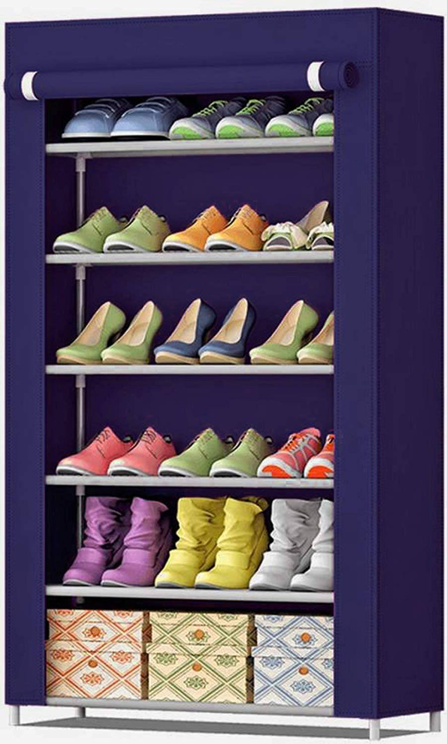 Dustproof Storage Organiser 6 Layer Shoes Shoe Rack Free