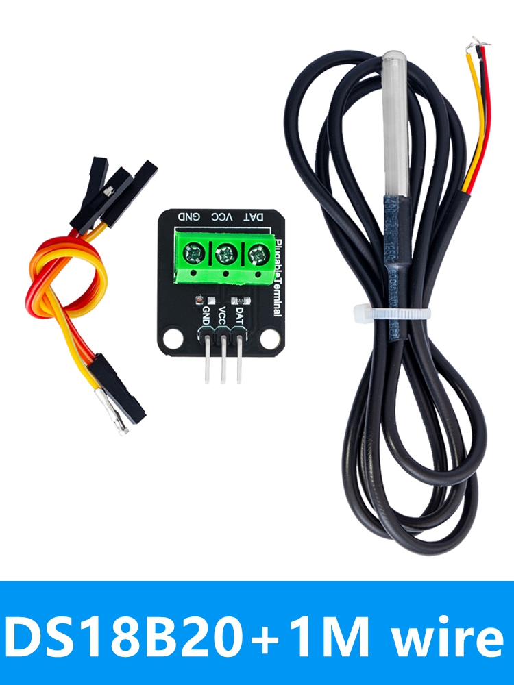 DS18B20 Temperature Sensor Module Kit Waterproof 100CM Digital Sensor ...