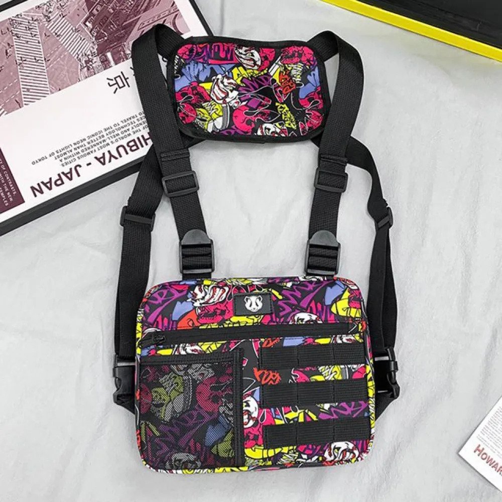 3066 Hip Hop Joker Printed TacticaChest Rig Bag