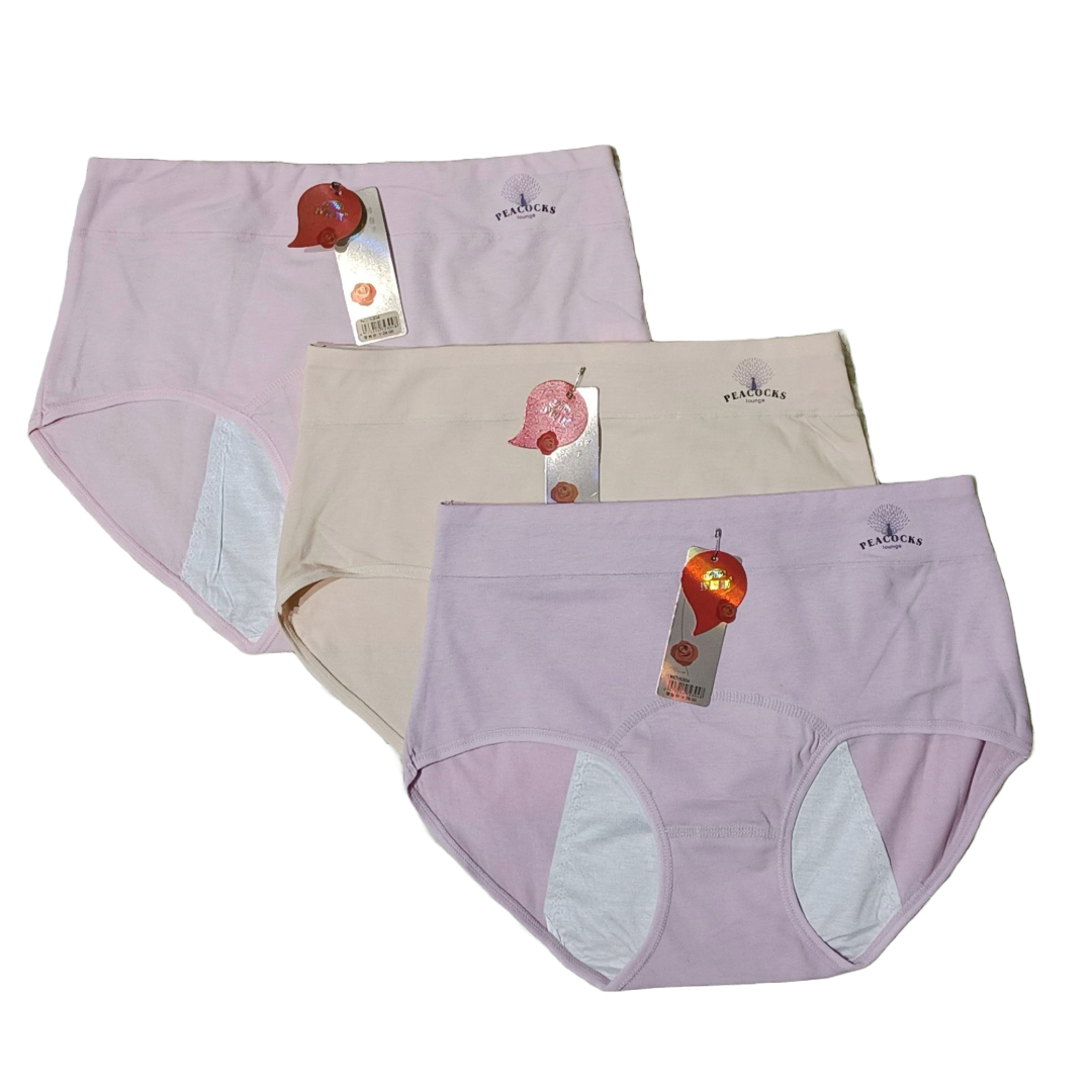 Citadel Pack Of 3 Plus Size Menstrual Period Panties AntiLeak Underwear for Women