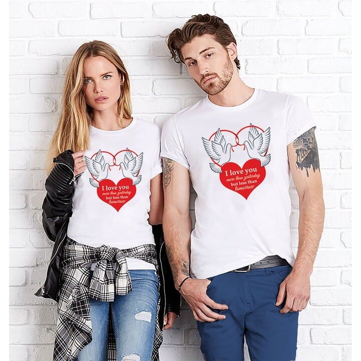 pair couple t shirt