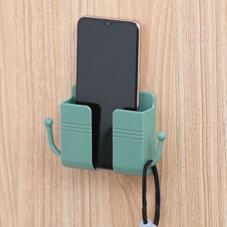 Stand Phone Holder Wall Mounted Mobile Charging Stand Plug Storage