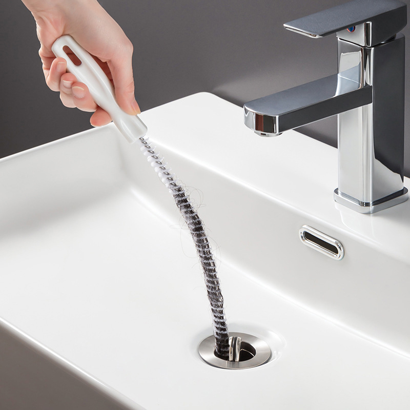 Pipe Dredging Brush Bathroom Hair Sewer Sink Cleaning Brush Drain ...