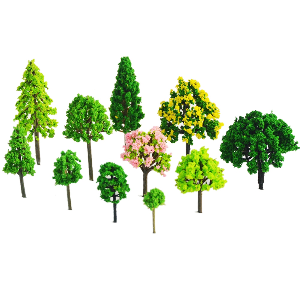 Mini Model Trees Model Train Scenery Mixed Miniature Trees Artificial ...
