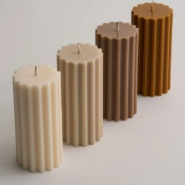 Chunky Twisted Pillar Candles Spiral Taper Candles Twisted Candle