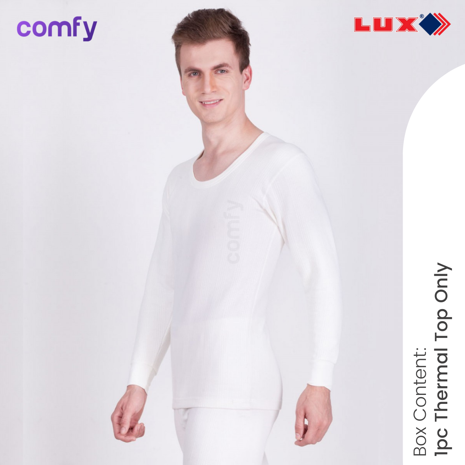 lux inferno white cotton thermal vest