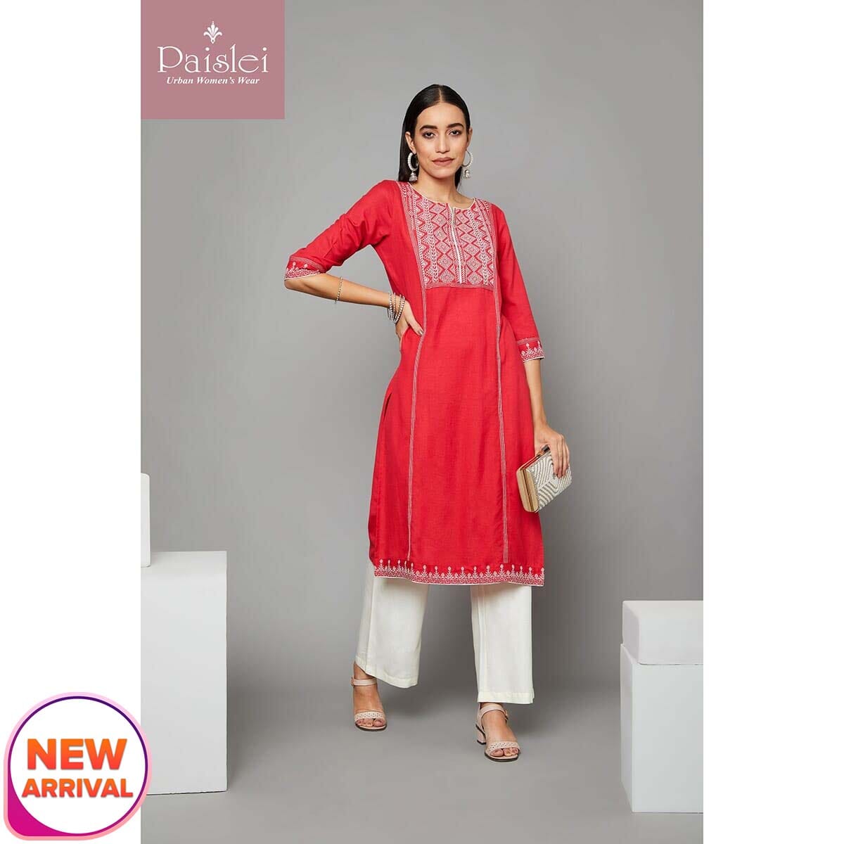 white khadi kurti