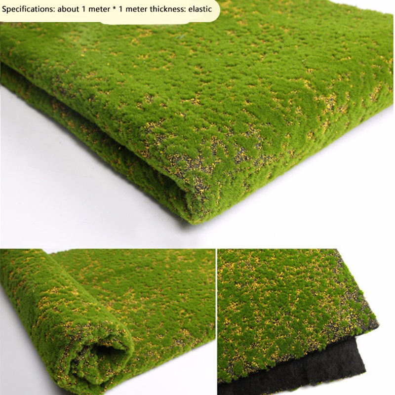 Hmwyartificial Plant Wall Green Artificial Decorative Fake Moss style3