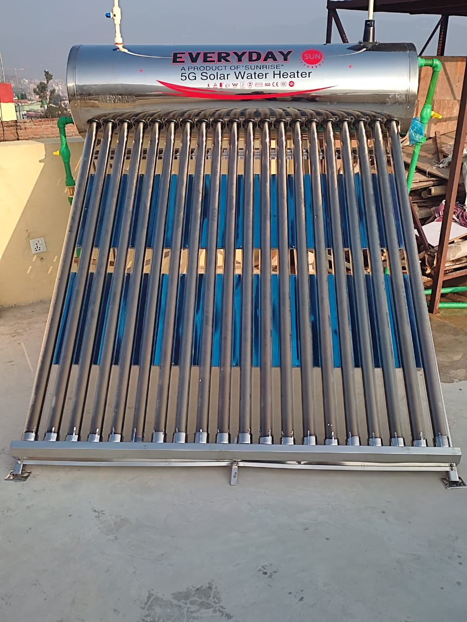 Everyday Sun Solar Water Heater 24 tube- 300Ltr-Trade Nepal