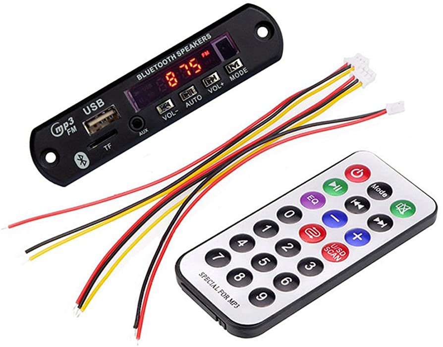 Amplifier MP3 Player Decoder Board With Remote Control 5V Bluetooth 5.0 ...