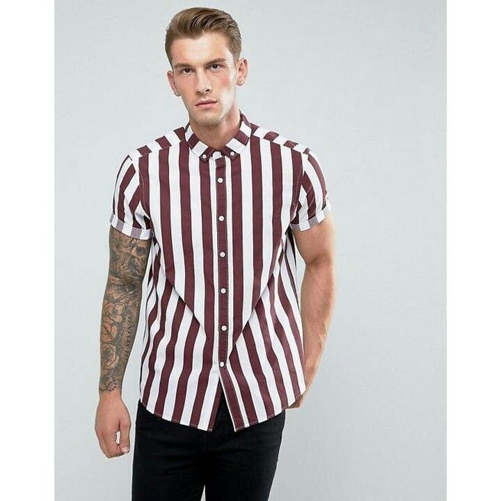 maroon lining shirt