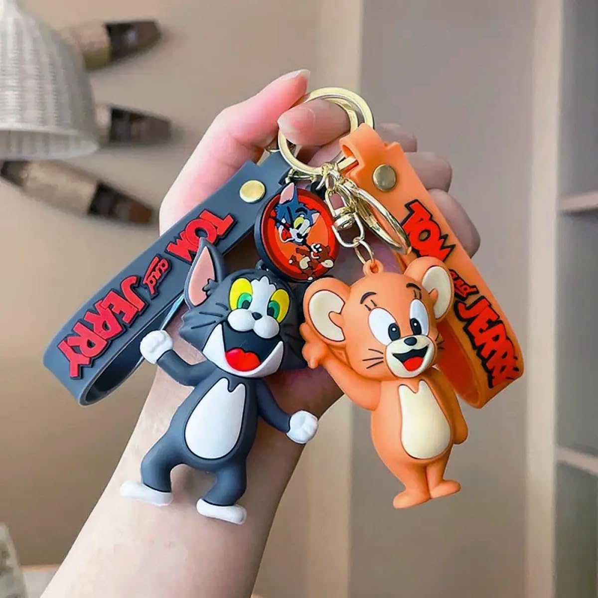 Tom and Jerry Keychain + Bag charm + Strap (Set of 2)