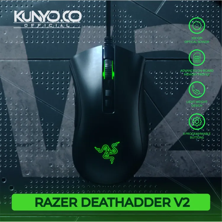 Souris Gaming Razer DeathAdder V2 Pro – Sans Fil, 20 000 DPI, état Neuf