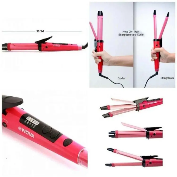 Nova 2 in one shop hair straightener and curler