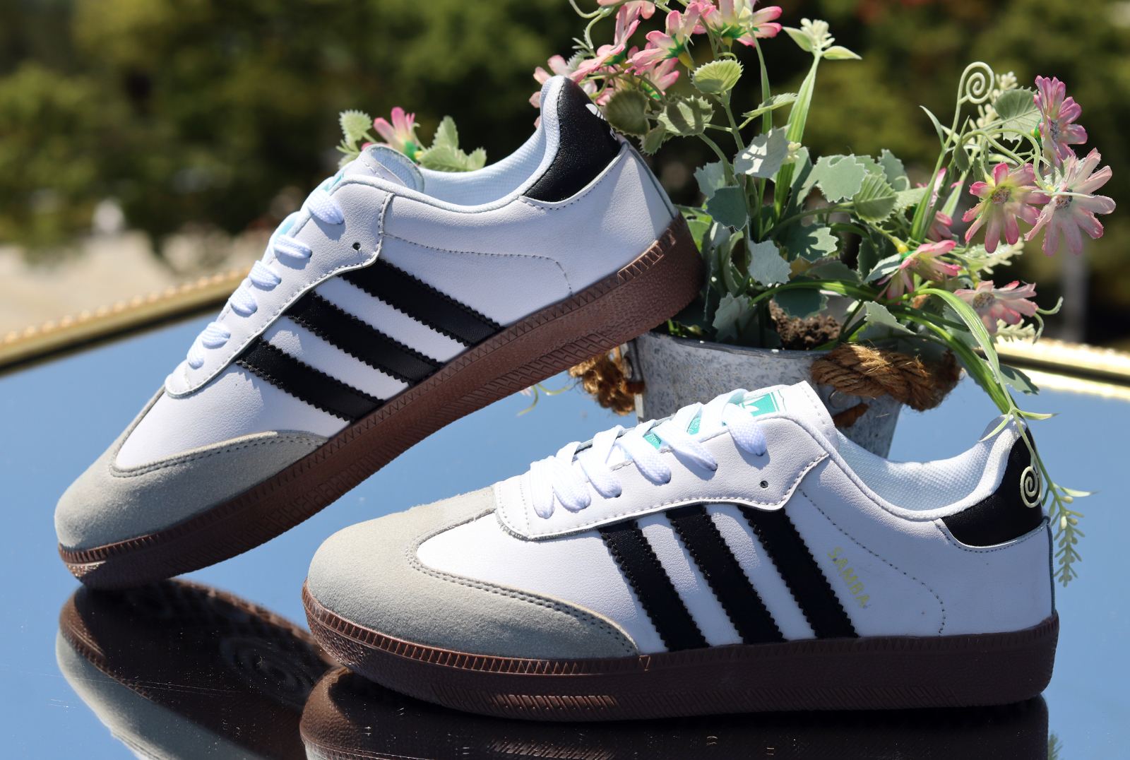 adidas gazelle silver green womens adidas Samba Classic Black/White 11.5