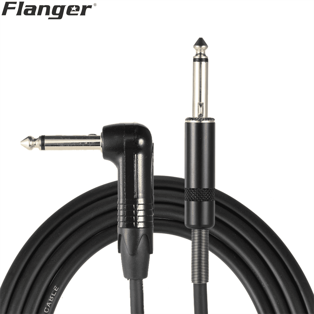 Flanger FLG-002 Silent Cable - Instrument Cable 3 meter - Right Angled Plug One Side
