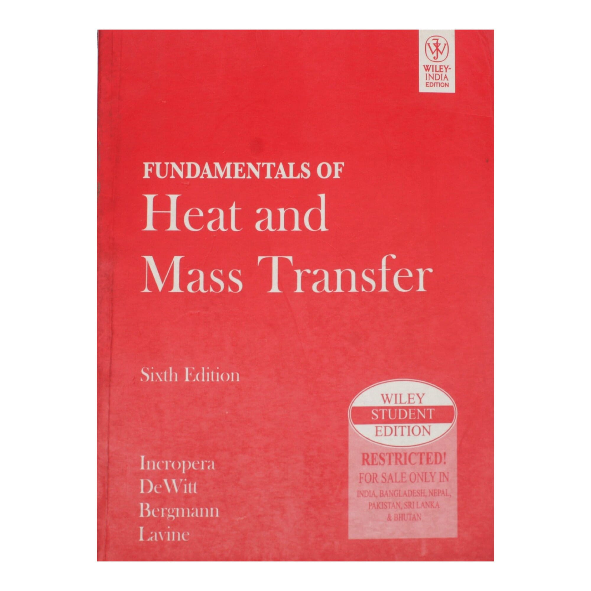 Fundamentals of heat and mass transfer daraz np