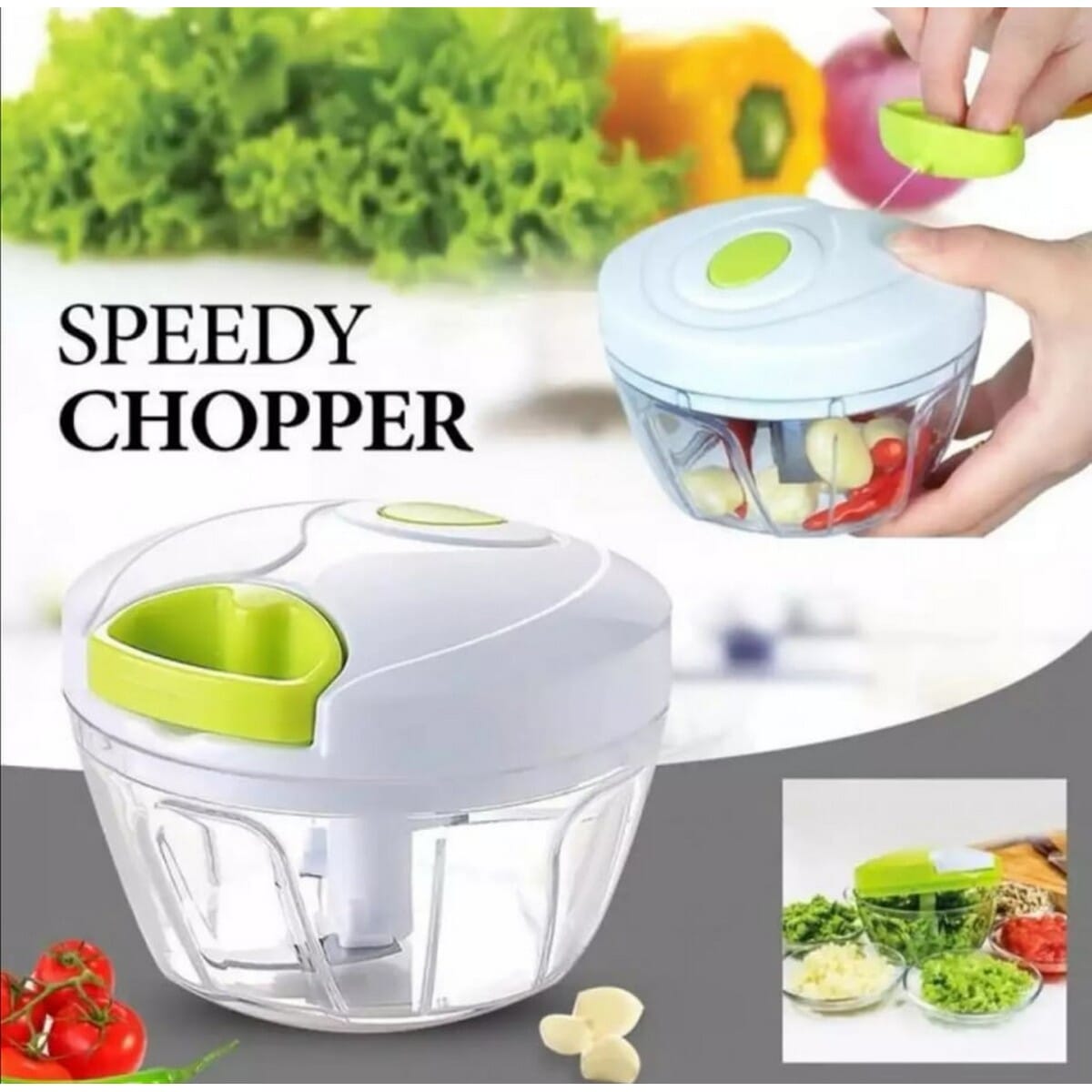 Crank Chop Food Chopper And Processor Deluxe With Japanese Blades