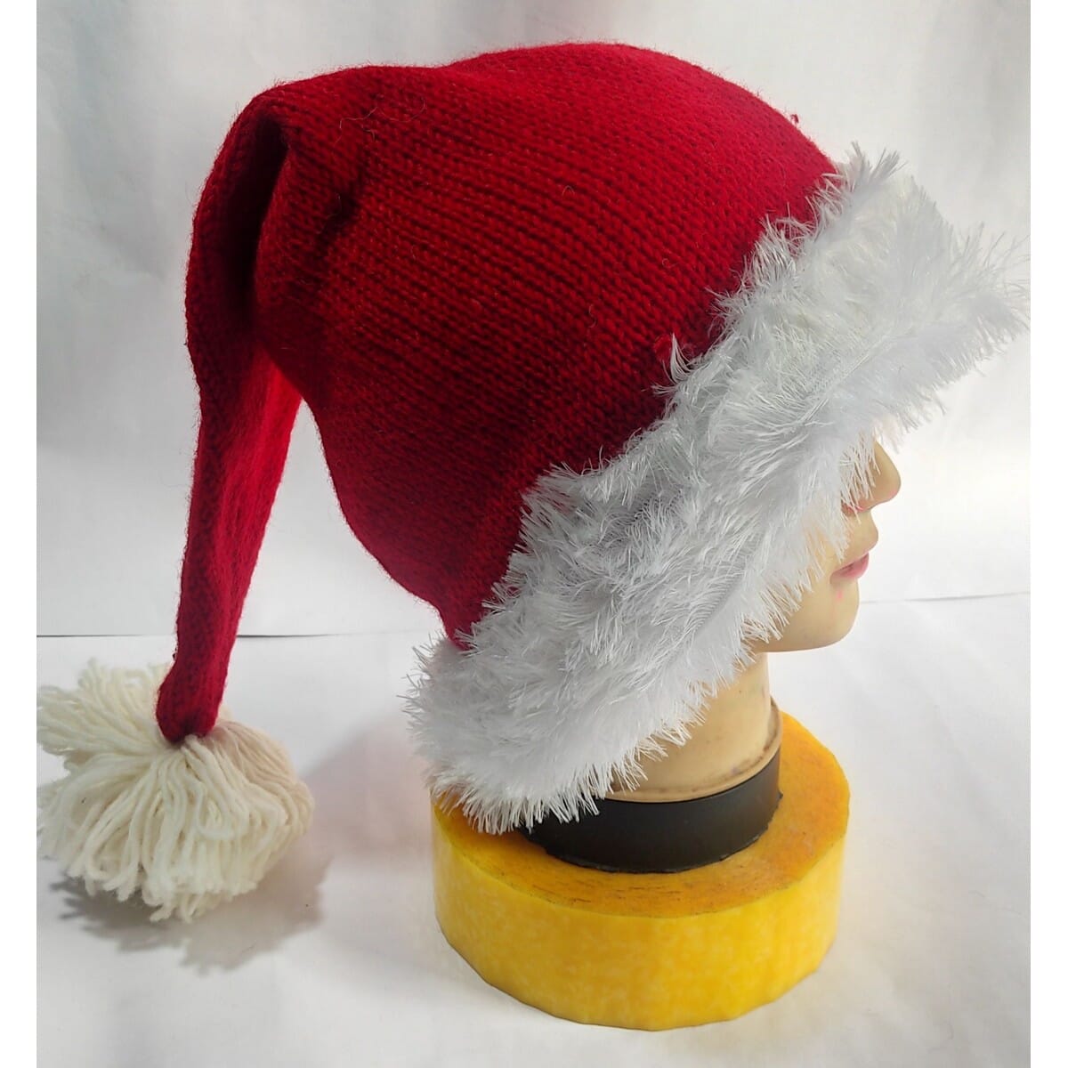 Red Woolen Christmas Hat For Unisex