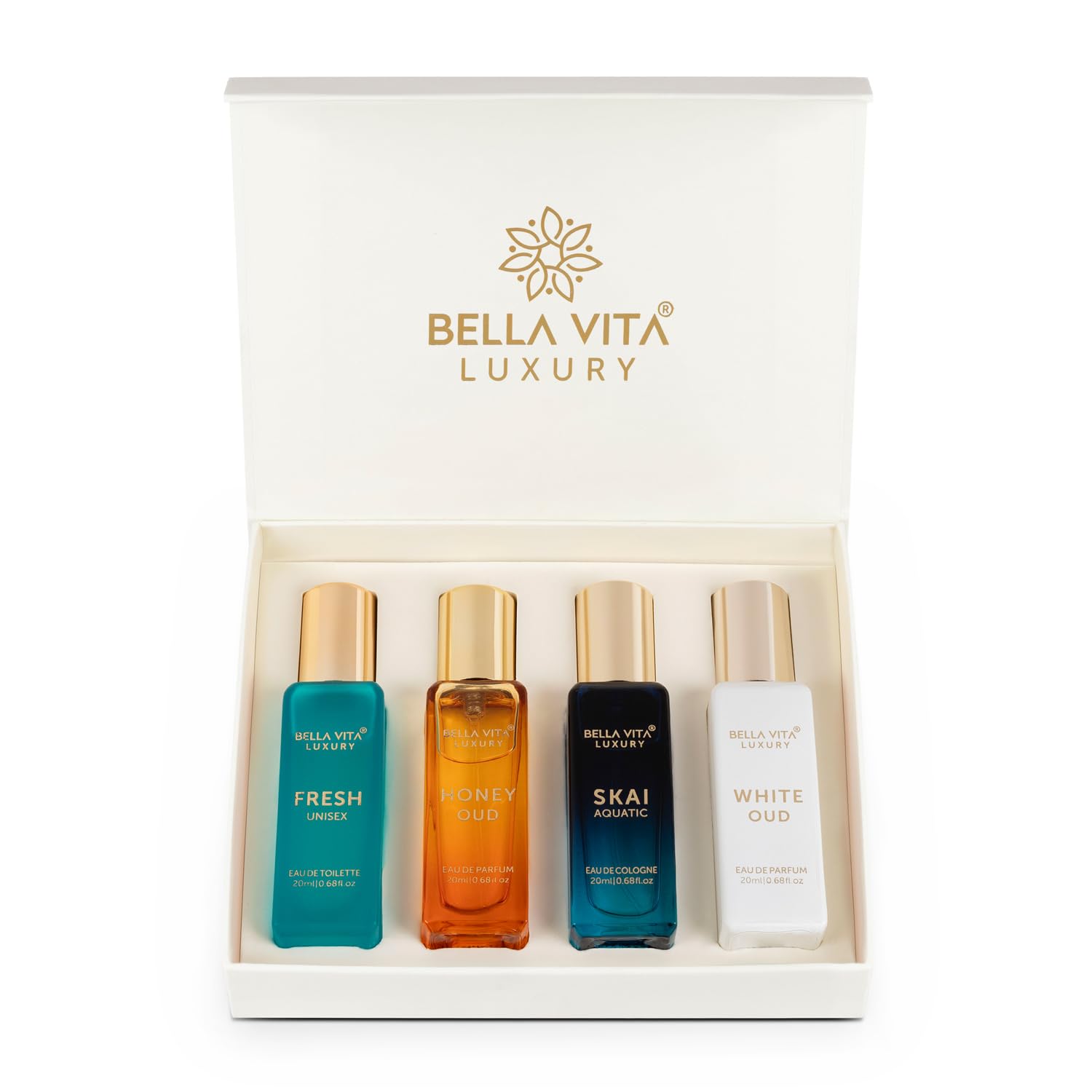 Bella Vita Perfume Gift Set for Men Women (4 x 20 ml)